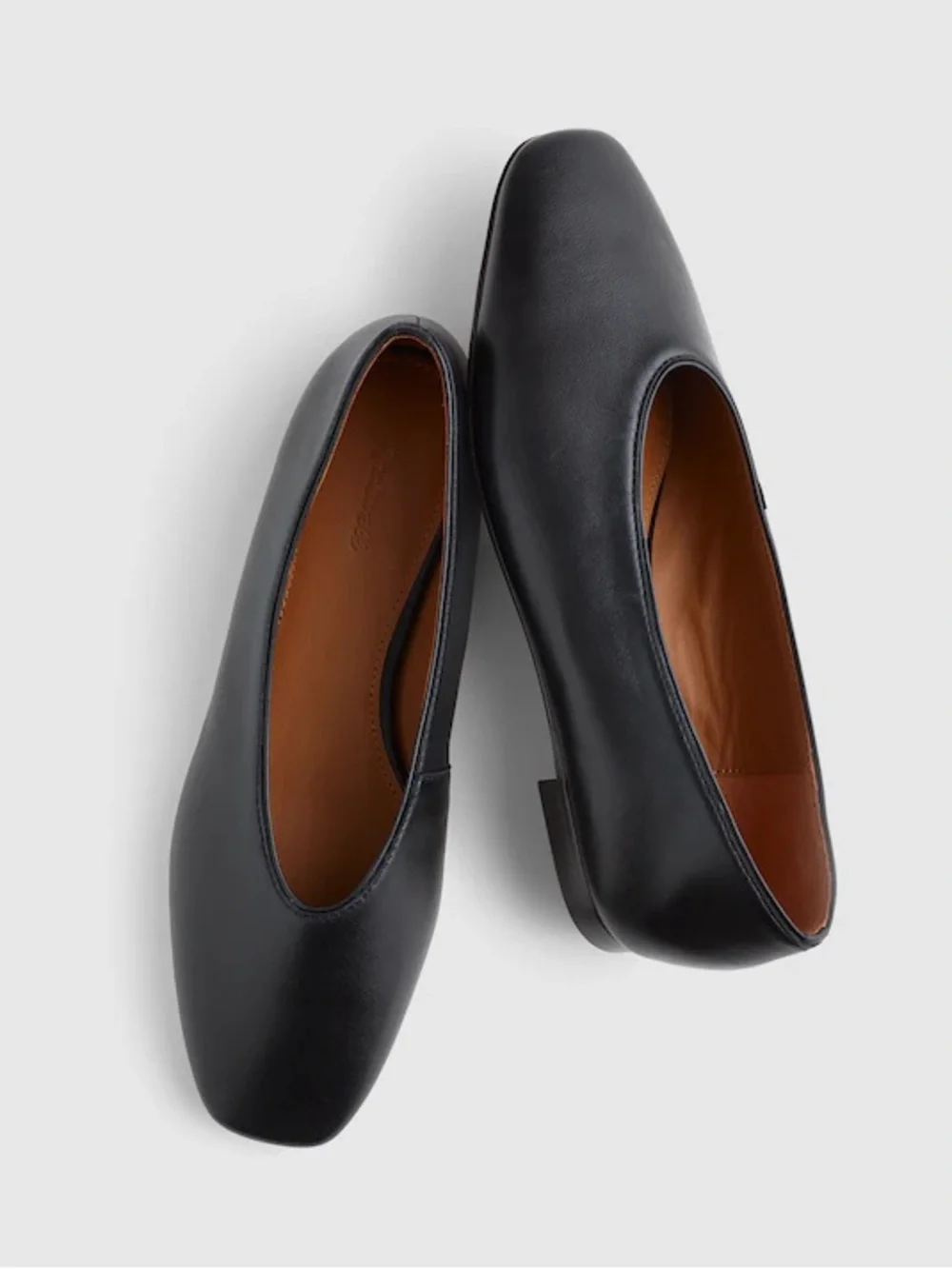 NEW Madewell Mylie Ballet Flats in True Black Leather 8